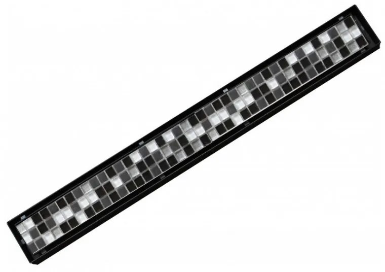 Odtokový žľab k stene MEXEN FLAT WALL 2in1 60 cm čierny
