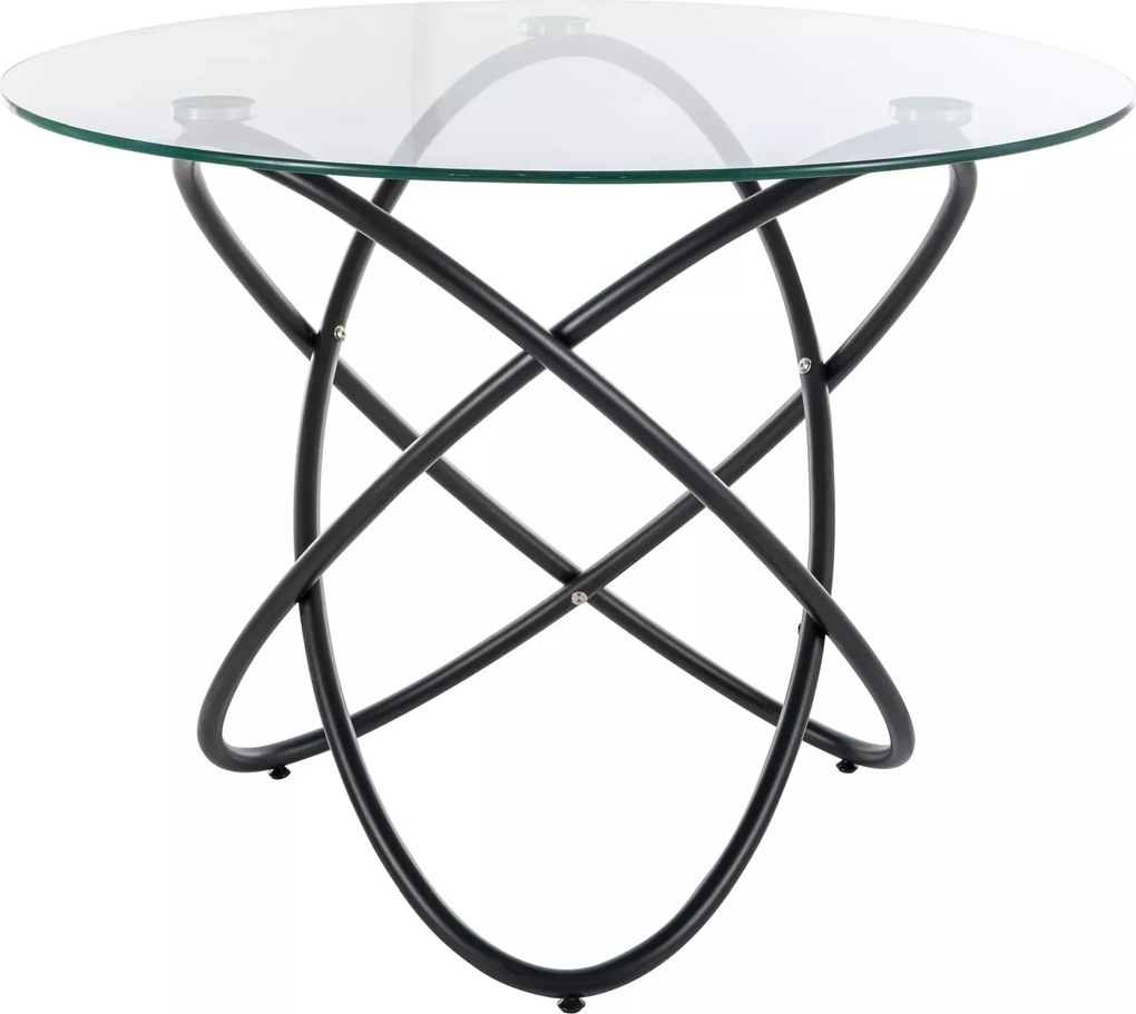 Jedálenský stôl Orbit 100 cm čierny/číry