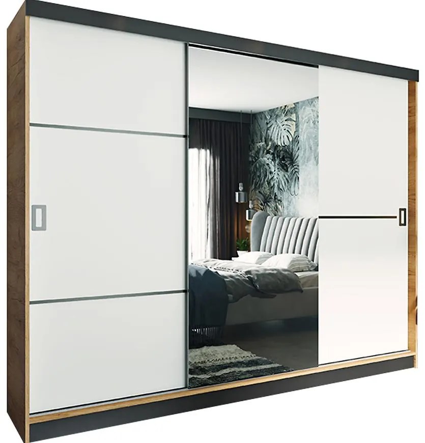 Skriňa Retro 200 2L craft / dvierka biely