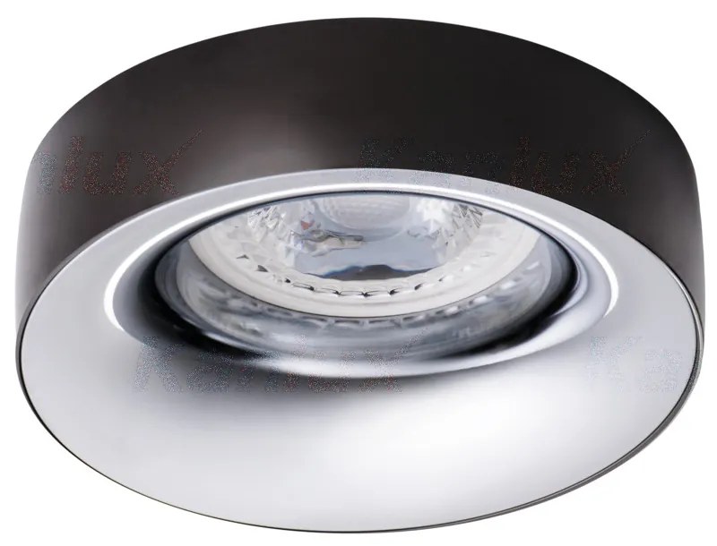 KANLUX Stropné bodové vstavané osvetlenie TENELO L, 70mm, okrúhle, antracitovo-chrómované
