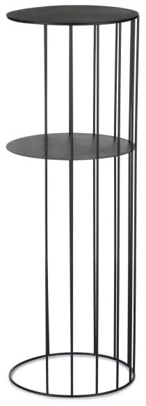 SADA 3x Stojan na kvety LOFT čierna