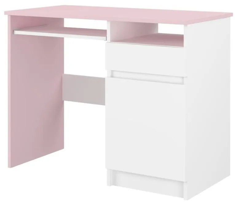 Detský písací stôl N35 - BEZ MOTÍVU - ružový