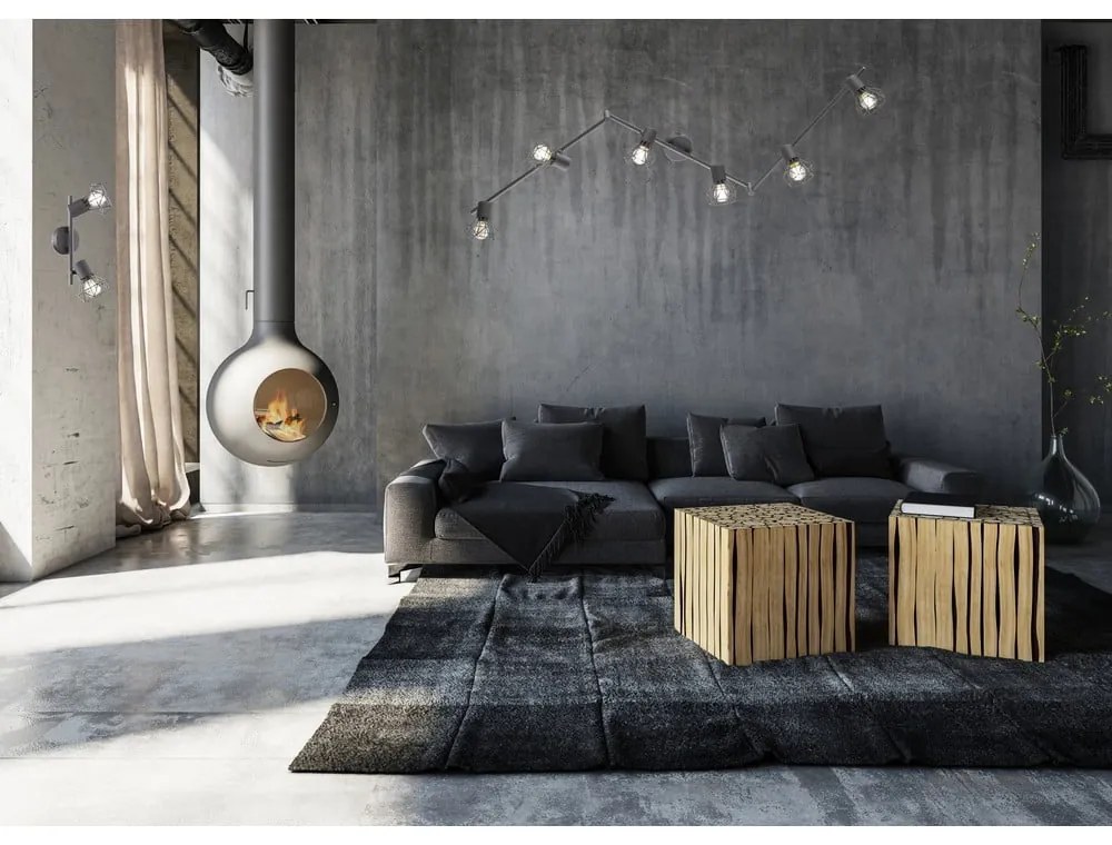 Čierne bodové svietidlo 8x25 cm Ran – Fischer &amp; Honsel