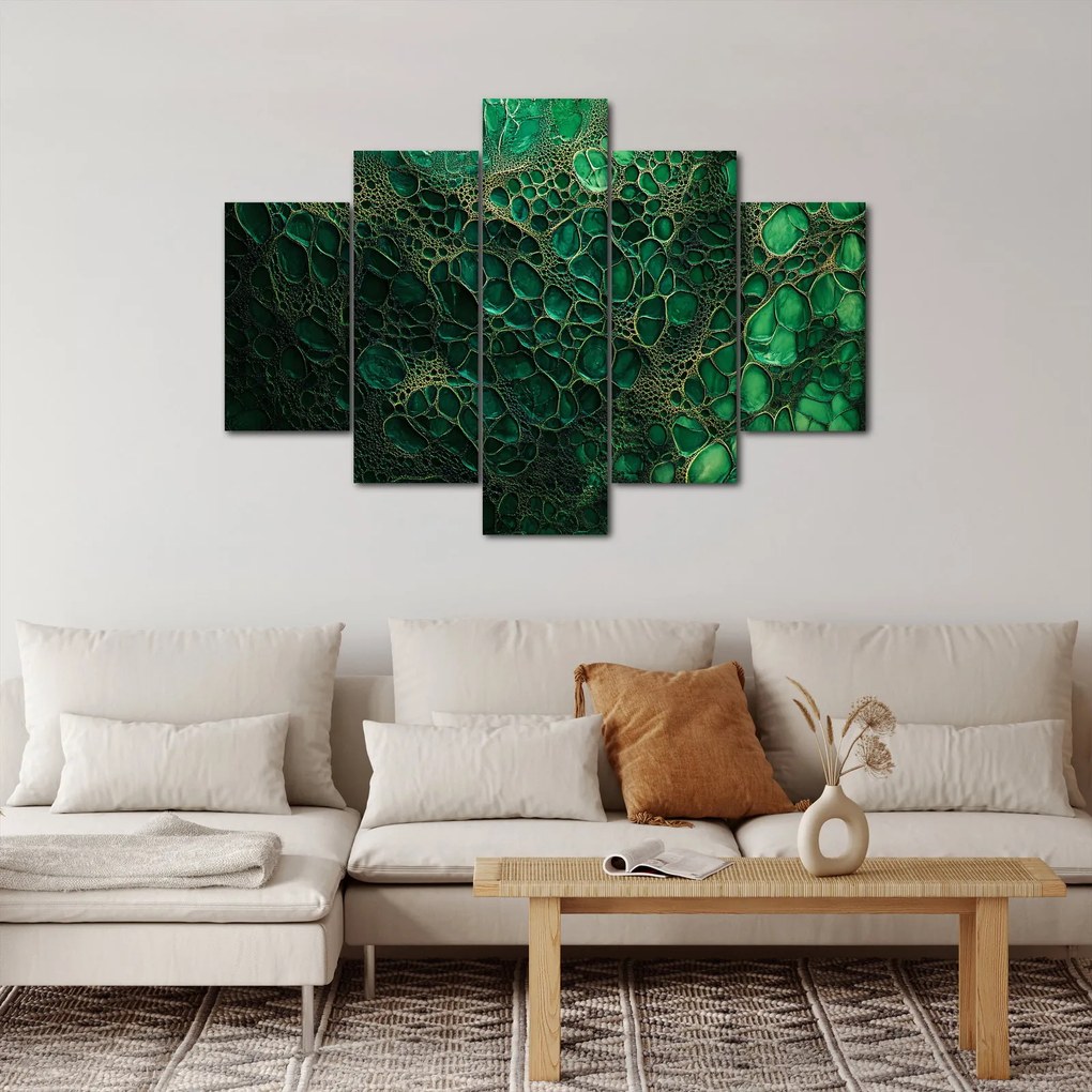 Obraz - Zelený mikroskopický záber (150x105 cm)