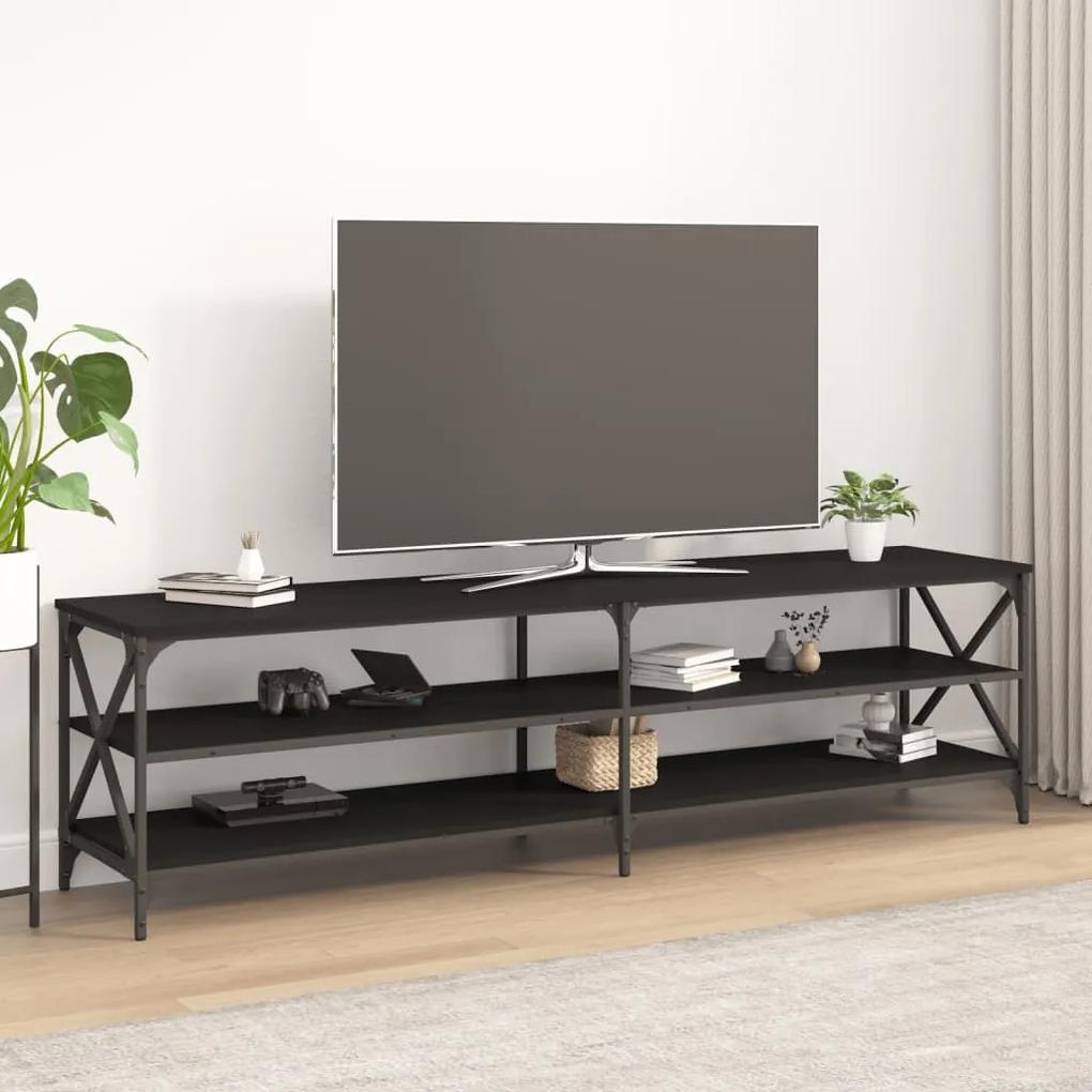 TV skrinka čierna 180x40x50 cm kompozitné drevo 826734