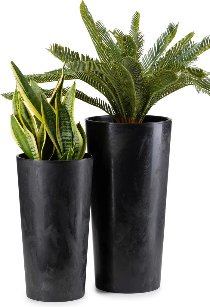 Květináč URBANIKA Beton 46,6x25,5 cm černý