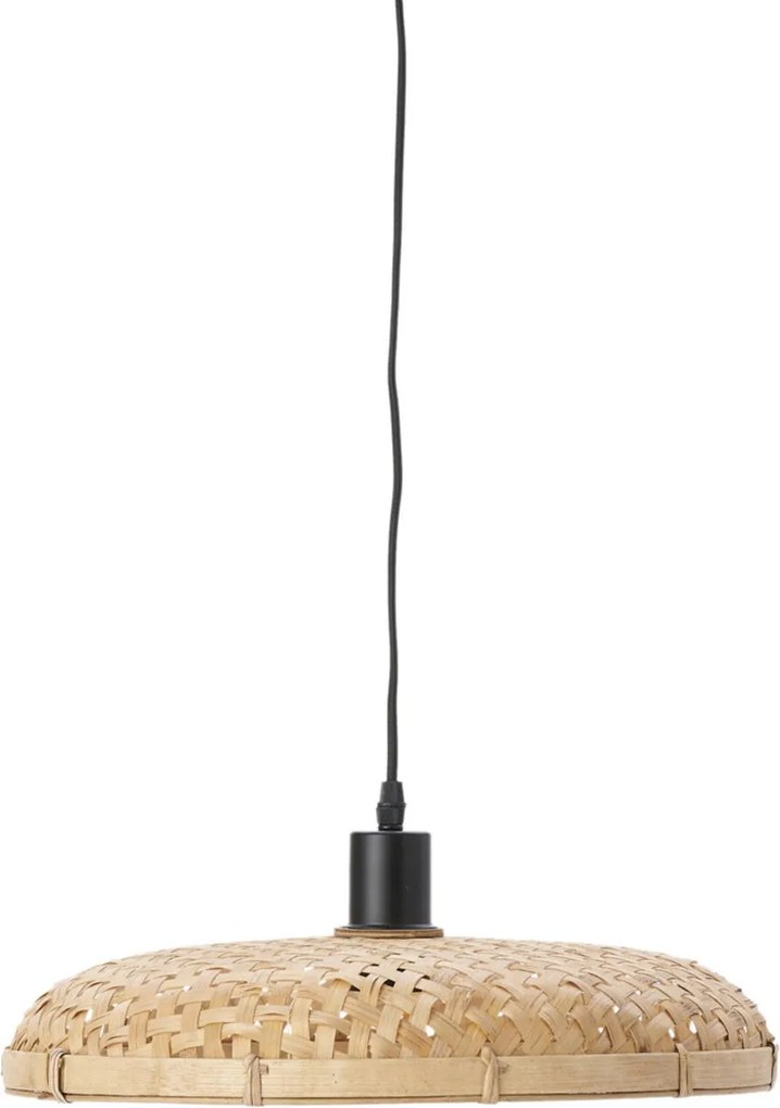 Prírodné ratanové svetlo Paloma s výpletom - Ø 40*7,5cm / E27
