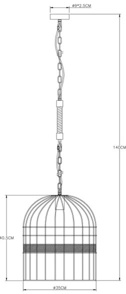 Globo 15677H1 - Luster na reťazi HALIA 1xE27/60W/230V