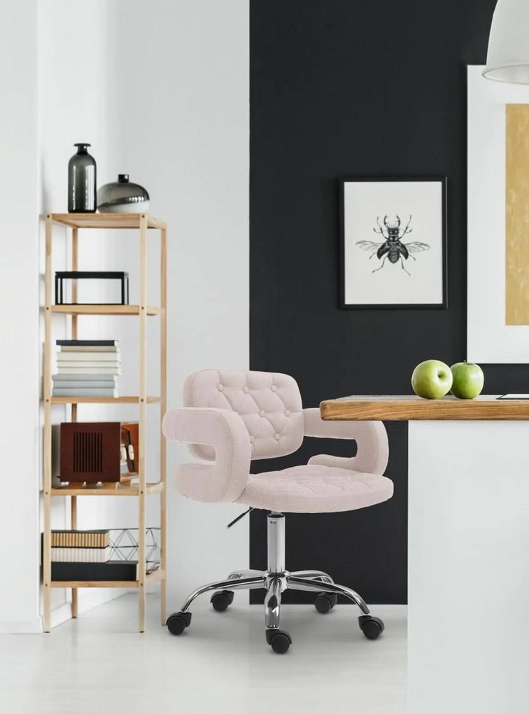 Design-Shop Pracovná stolička Dublin - látka - Krémová