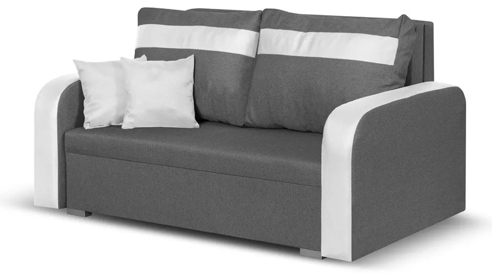 Pohovka pre 2 osoby s funkciou spania KONRAD Světle šedá/bílá