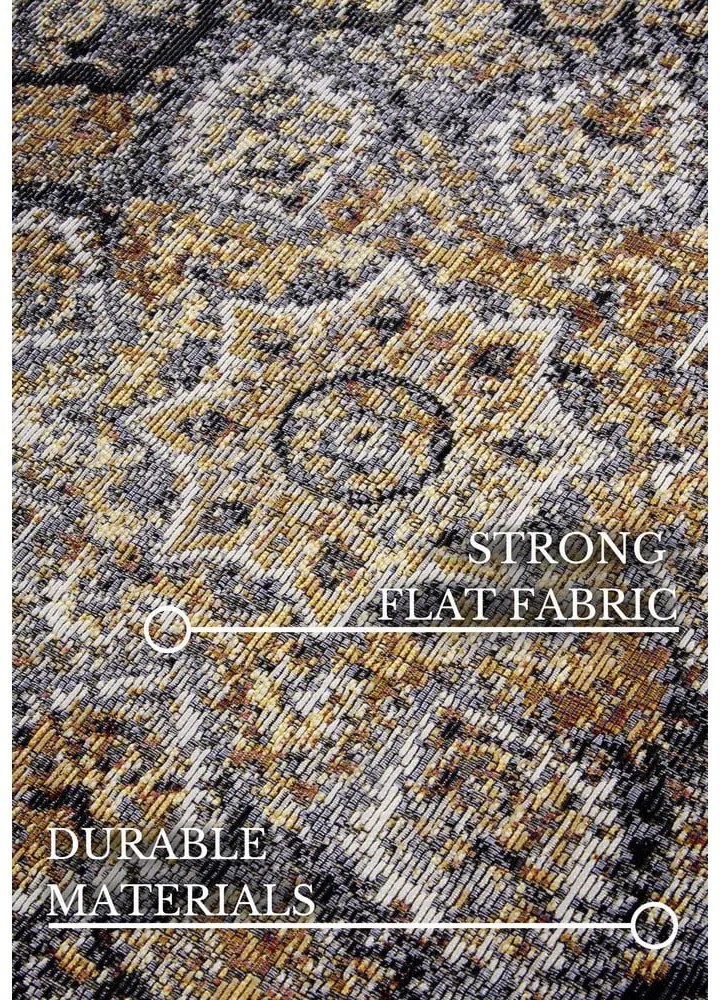 Vonkajší koberec v antracitovej a zlatej farbe 160x235 cm Martha – Villeroy&amp;Boch