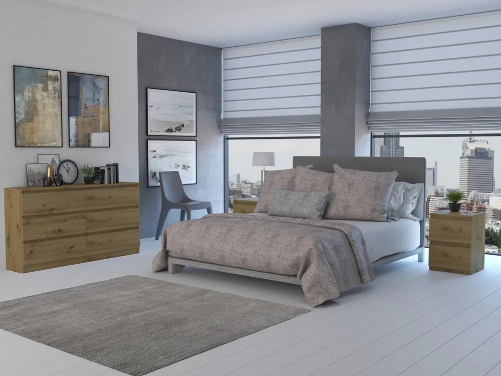 Komoda Musecalo 6 140 (dub artisan). Akcia -19%. Vlastná spoľahlivá doprava až k Vám domov. 1132819