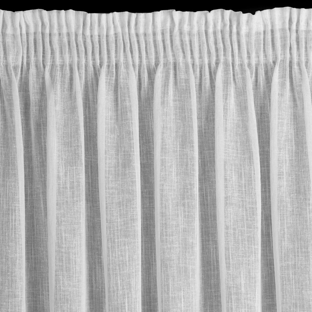 ZÁCLONA NA PÁSKE CARLA 300X145 CM BIELA