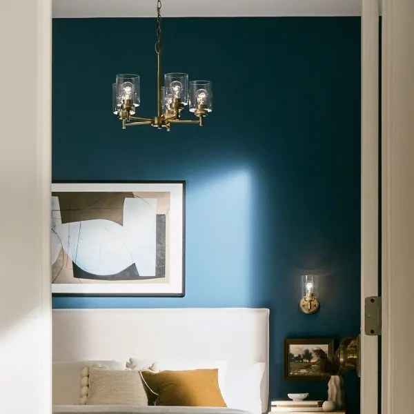 Kichler KL-WINSLOW5-NBR - Luster na reťazi WINSLOW 5xE27/60W/230V mosadz