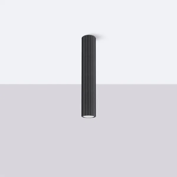 Sollux SL.1571 - Bodové svietidlo KARBON 1xGU10/10W/230V 40 cm čierna