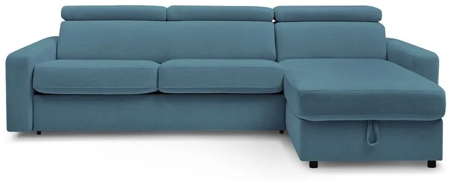 Modrá rozkladacia rohová pohovka (variabilná) Monaco – Bobochic Paris