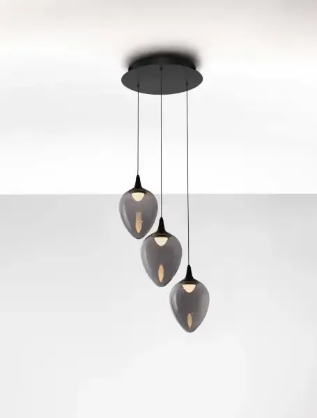 Minimalistický luster Nali 3 Čierna