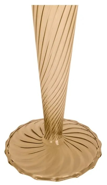 Svetlohnedý sklenený svietnik PT LIVING Swirl, výška 26,5 cm