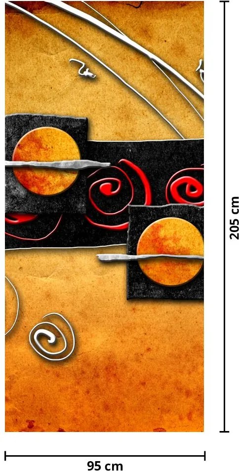 Fototapeta na dvere - Abstraktné planéty (95x205cm)
