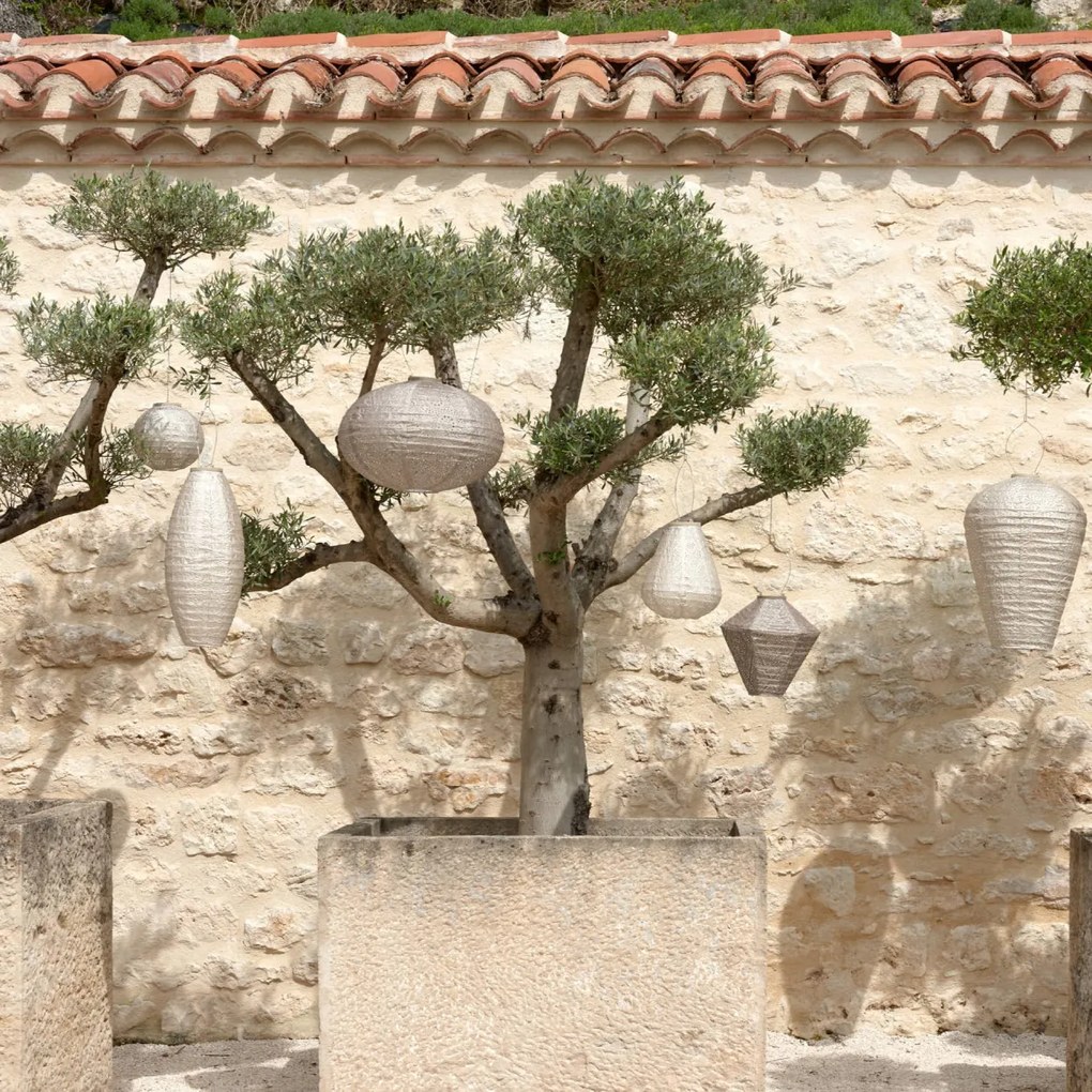 SOLÁRNY LAMPÁŠ DROP 48X28 CM TMAVOSIVÁ