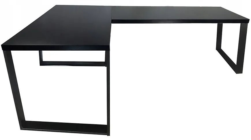 Písací Stôl Roh. Loft Top Čierna 240x160x3,6 Model 0