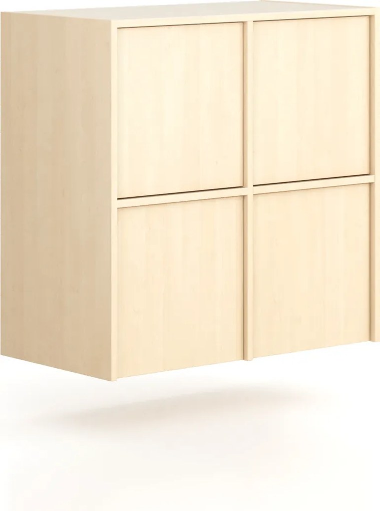 Nadstavba pre skrine FRAME, 4x dvere, 872 x 450 x 854 mm, PUSH-lock, breza