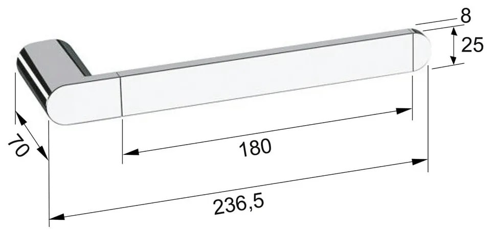 Matne čierny nástenný mosadzný držiak na uteráky Flori – Sapho