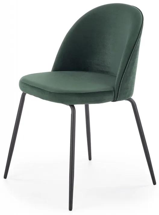Dizajnová stolička Zyonne tmavozelená