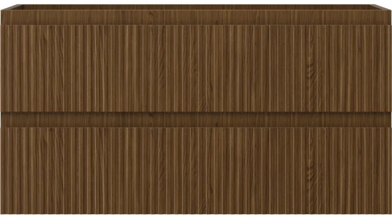 Mexen Rivel, kúpeľňová skrinka 90 cm, 2 zásuvky, drážkovaná, orech, 91A20-09047-2-BFF86