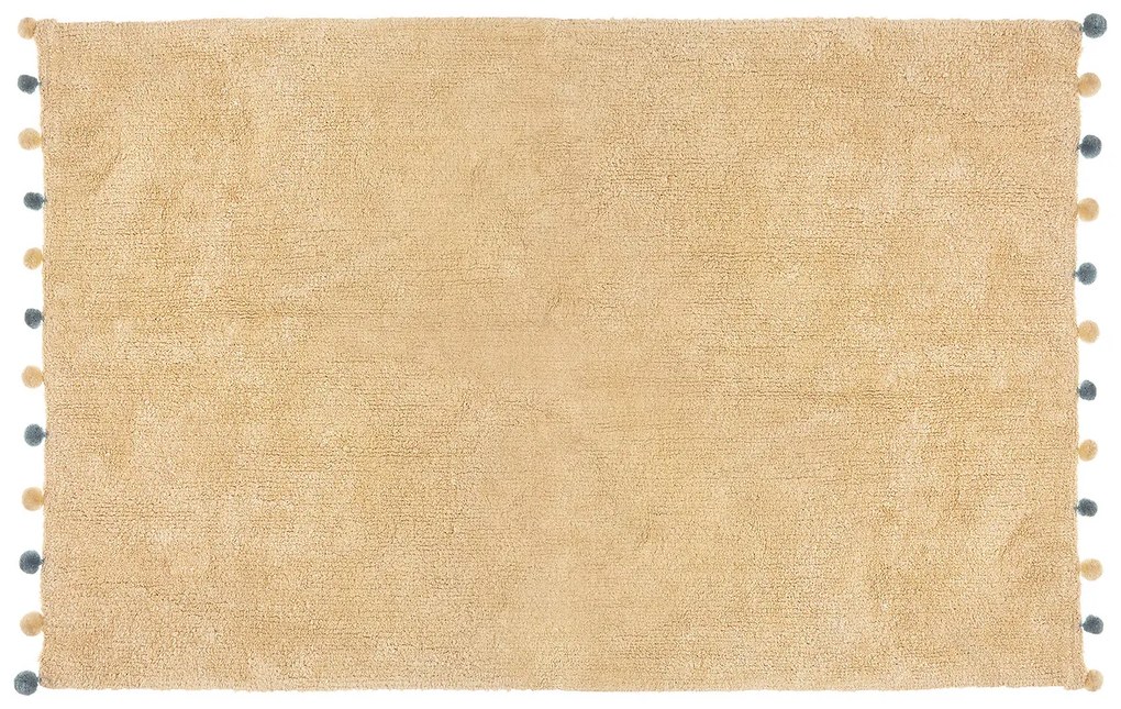 Béžový koberec POMPONS 100x150 cm