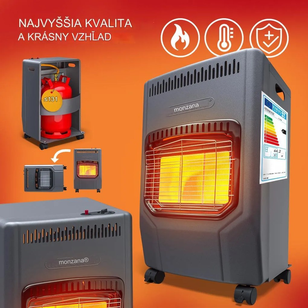InternetovaZahrada Plynový ohrievač 72x38x42 cm - čierny