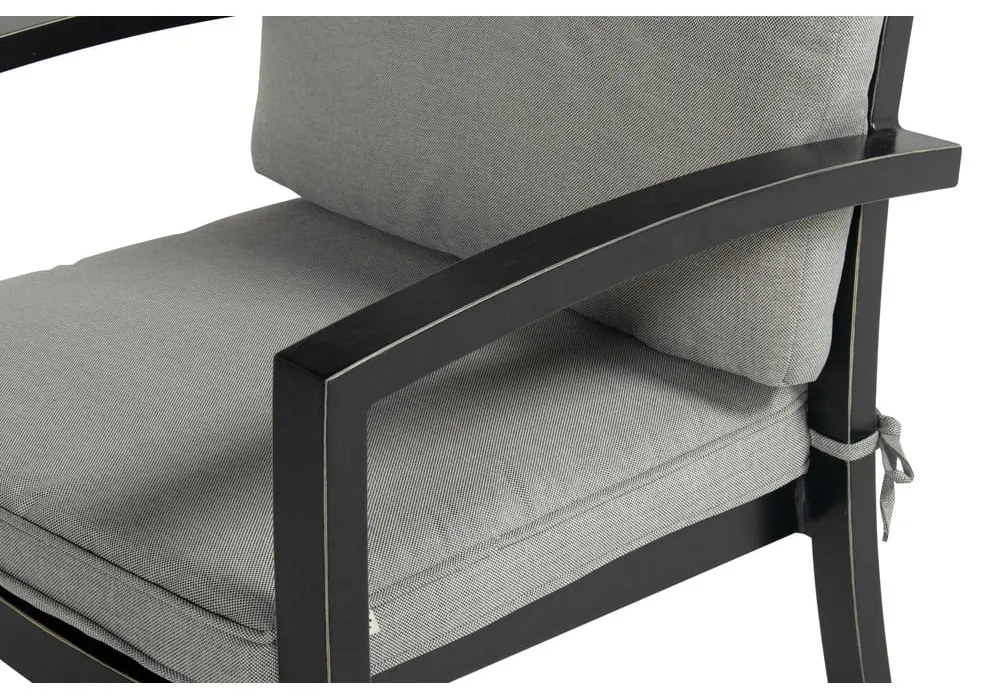 Sivá kovová záhradná stolička Rosario – Hartman