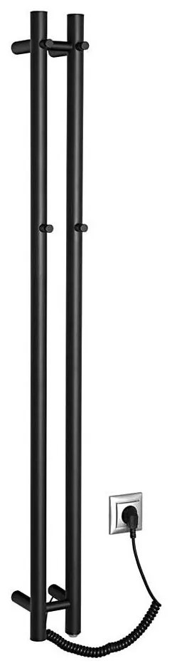 Sapho - Elektrický sušiak na uteráky PAPINADO 40W/230V 120 cm matná čierna