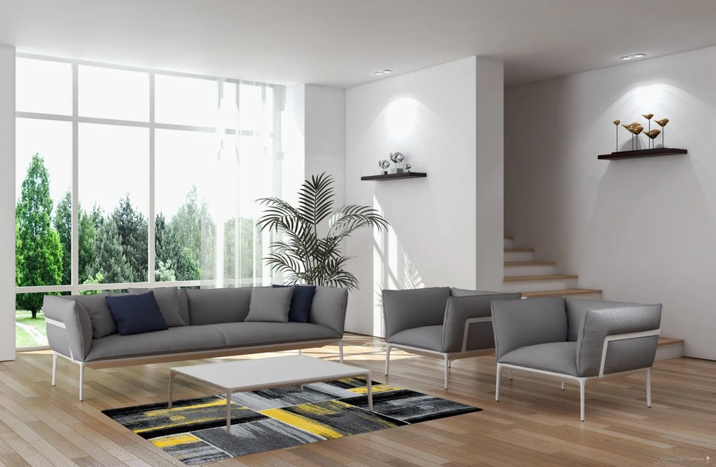 Ayyildiz, Kusový koberec Lima 1350 yellow, 200x290, šedá, kancelária
