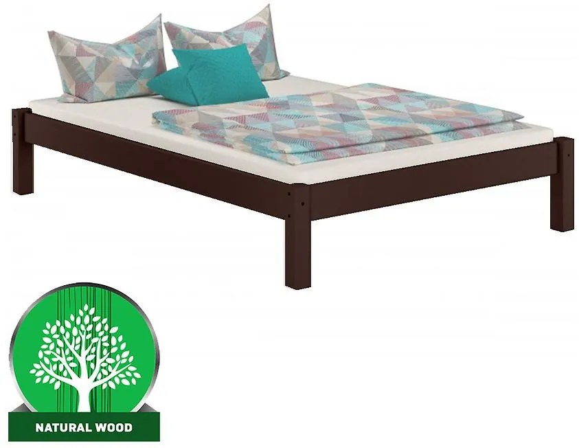 Posteľ Dora 140x200 borovica morená orech