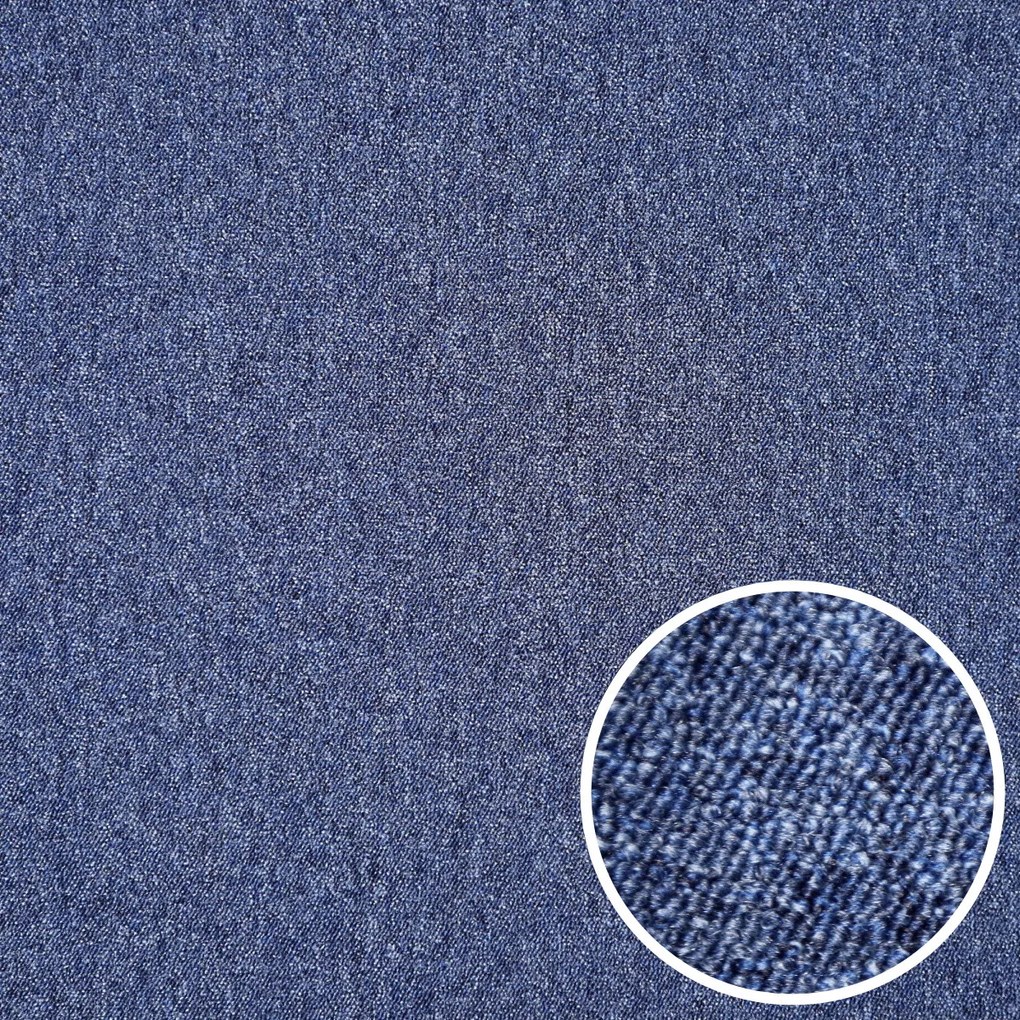 AKCIA: 100x160 cm Metrážny koberec Classica 582, záťažový, šíře, modrá, ab (mriežka), chodba / predsieň, Condor Carpets