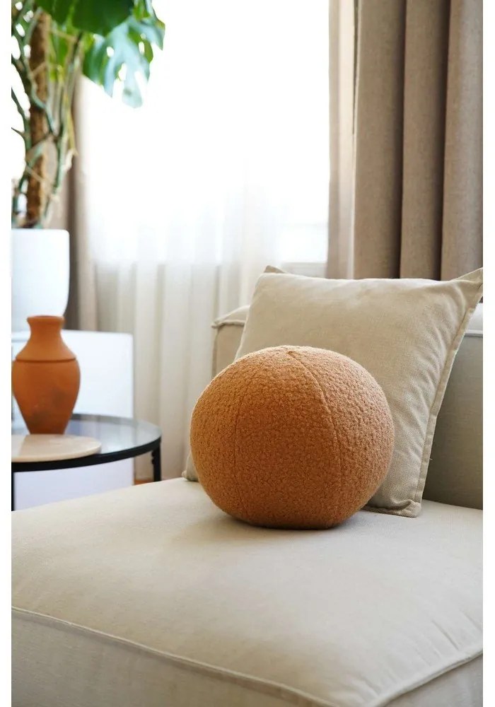 Dekoračný vankúš z materiálu buklé ø 20 cm Top – Mioli Decor