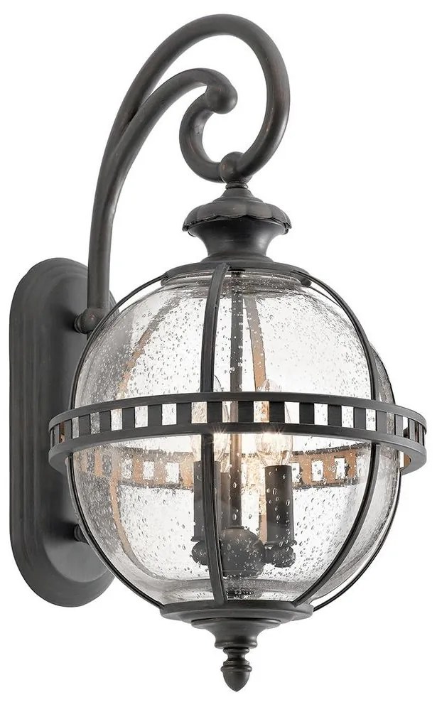 Kichler - Vonkajšie nástenné svietidlo HALLERON 3xE14/60W/230V IP44