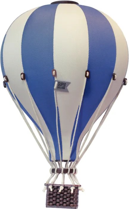 Dekoračný lietajúci balón modrá/krémová – dekorácia do detskej izby M-33cm x 20cm