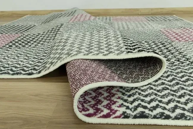 Koberec LUNA 503568/56935 Patchwork fialový