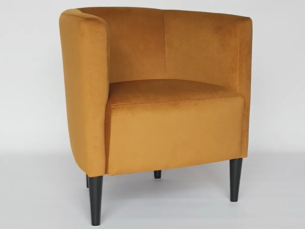 Kreslo Navara, horčicová žltá látka