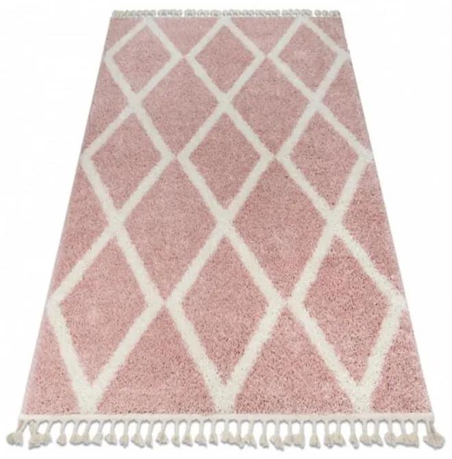 Kusový koberec Shaggy Ariso ružový 80x200cm