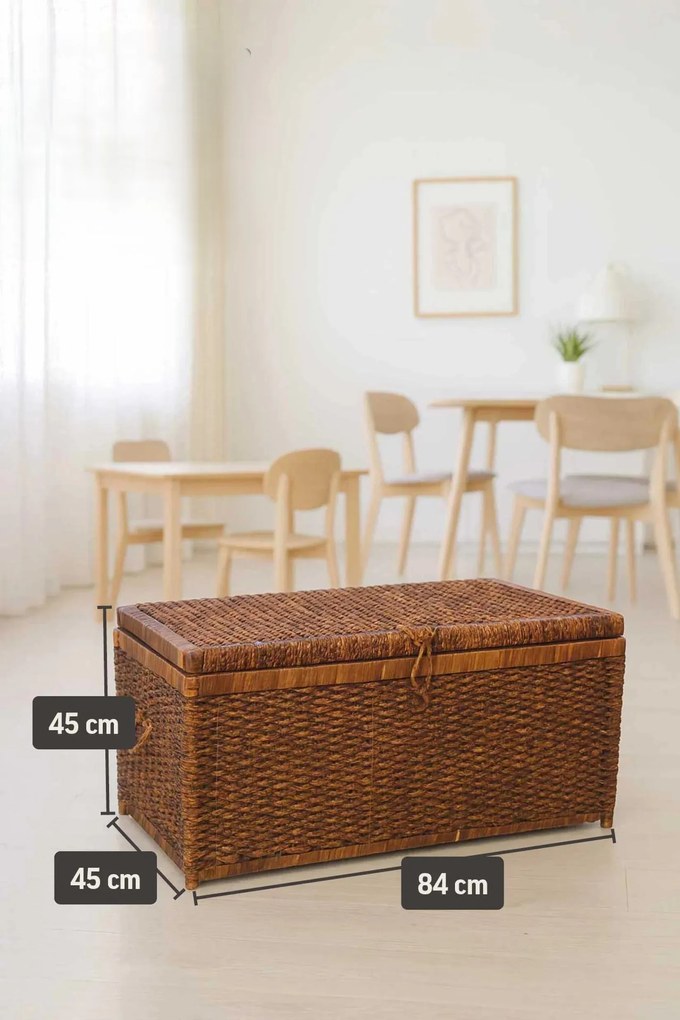 Truhla na bielizeň LEA, vodný hyacint, šírka 84 cm, hnedá