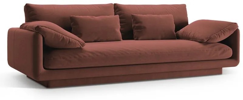Ružová zamatová pohovka 220 cm Torino – Micadoni