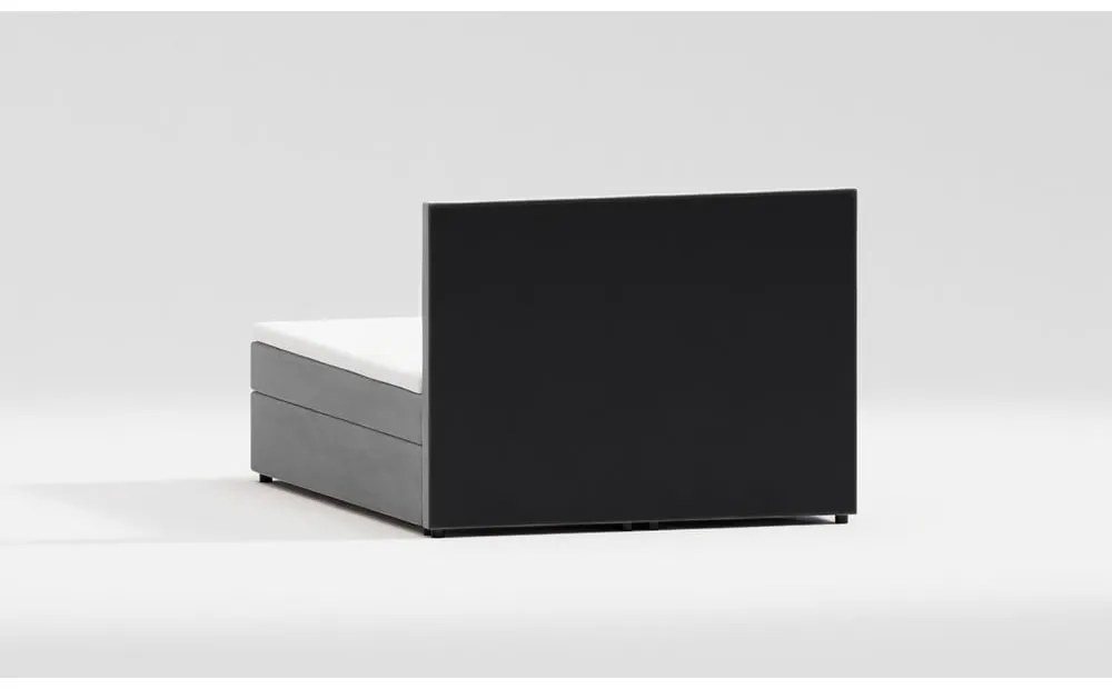 Sivá boxspring posteľ s úložným priestorom 200x200 cm Flip – Ropez
