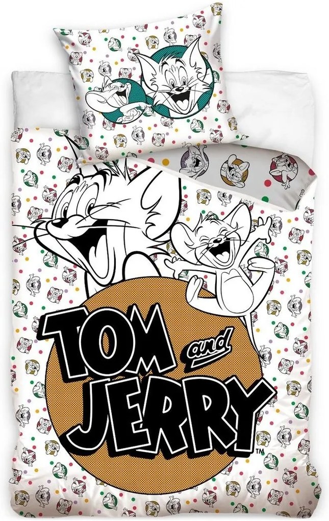 Bavlnené posteľné obliečky Tom &amp; Jerry - 100% bavlna - 70 x 90 cm + 140 x 200 cm