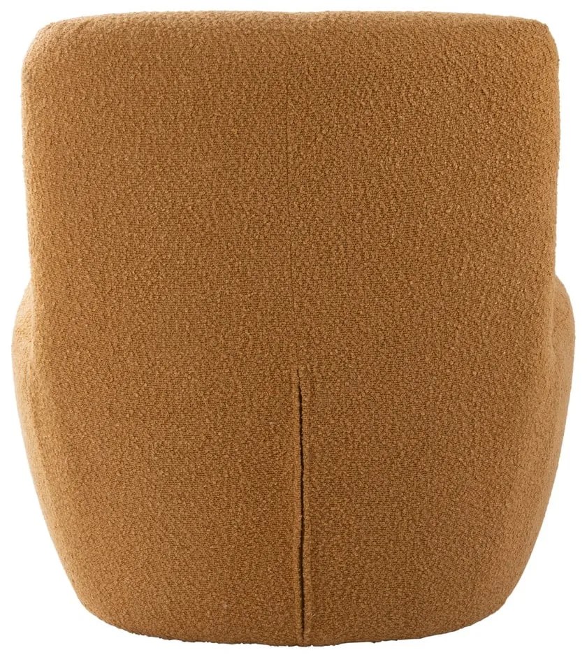 Žlté kreslo z textílie buklé Ada – Leitmotiv