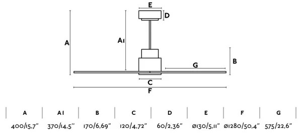 FARO 33478 - Stropný ventilátor NASSAU pr. 128 cm + diaľkové ovládanie