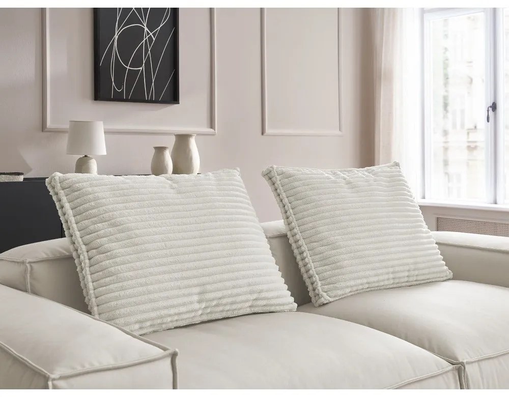 Béžová pohovka z imitácie kože 260 cm Boheme – Bobochic Paris