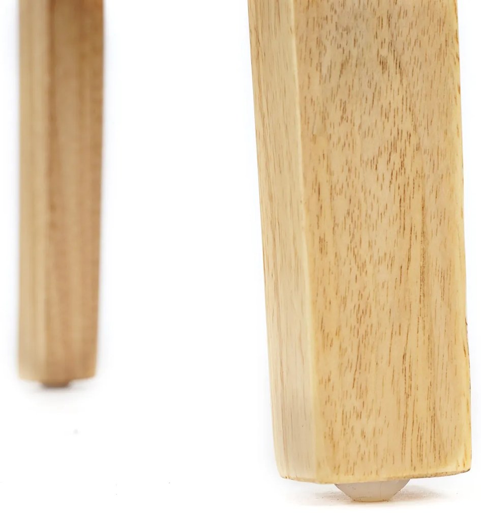 2x Jedálenská stolička Chesterfield 2 - koženka, svetlé nohy - Krémová